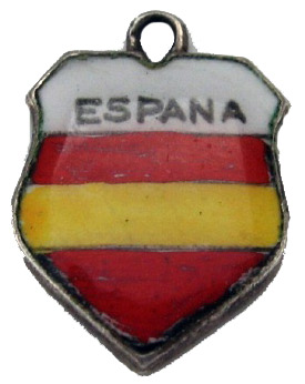 Espana (Spain) - Spanish Flag Travel Shield Charm