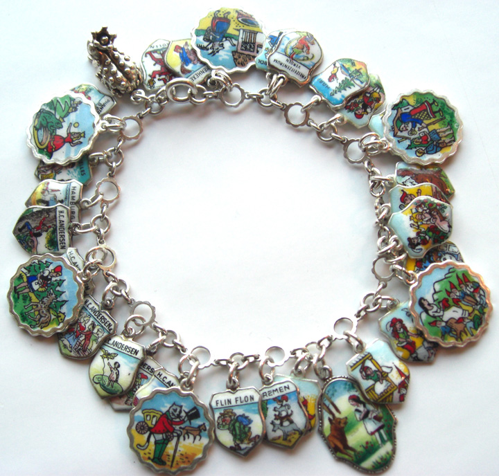Fairy Tale Shield Charm Bracelet - Click Image to Close