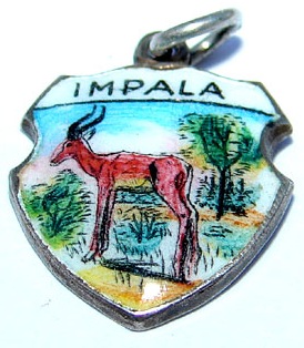 Impala - Africa Shield Charm
