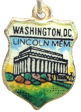 Washington DC - Lincoln Memorial Travel Shield Charm 3 - Click Image to Close