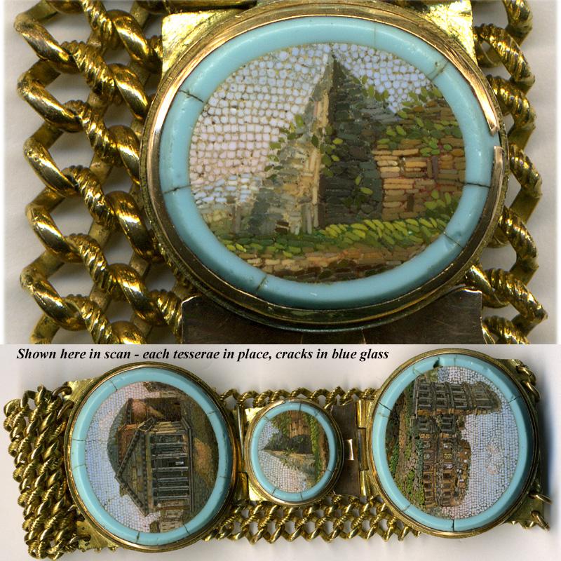 Roma - Micro Mosaic bracelet - Colosseum & Pantheon