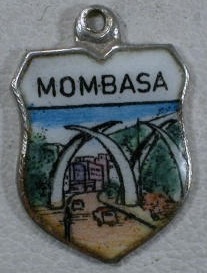 Mombasa, Kenya, Africa Shield charm - Click Image to Close