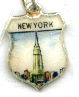 New York City, NY - Empire State Building Travel Shield Charm