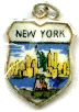 New York City, NY - Statue of Liberty Travel Shield Charm - Click Image to Close