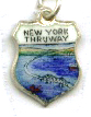 New York - New York Thruway Travel Shield Charm