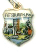 Pittsburgh, Pennsylvania - Skyline Scene Travel Shield Charm