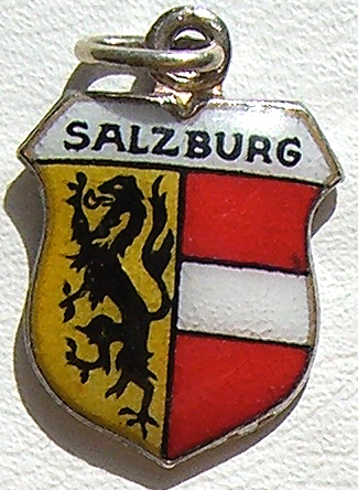 Salzburg, Austria - Crest 3 Vintage Enamel travel Shield Charm