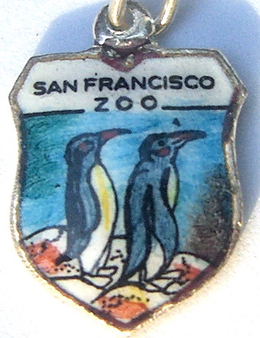 California - San Francisco Zoo Penguins Travel Shield Charm