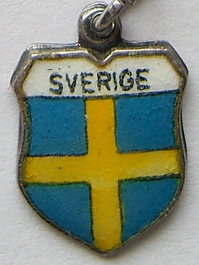 Sverige - Flag shield charm 3