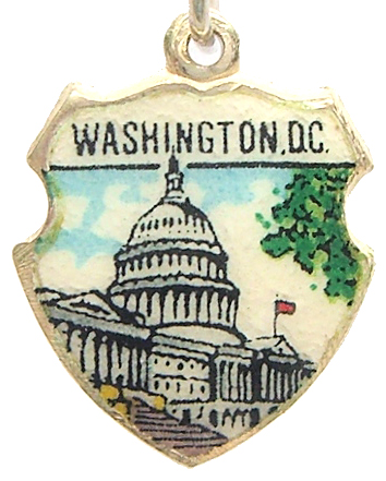 Washington DC - The State Capitol 3 Souvenir Travel Shield Charm