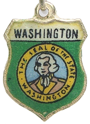 Washington State - State Seal Shield Charm 2